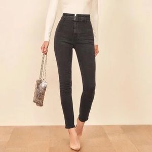 ❌ SOLD // 🎉 HP | Reformation Black Kayo High & Skinny Jeans